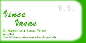 vince vasas business card